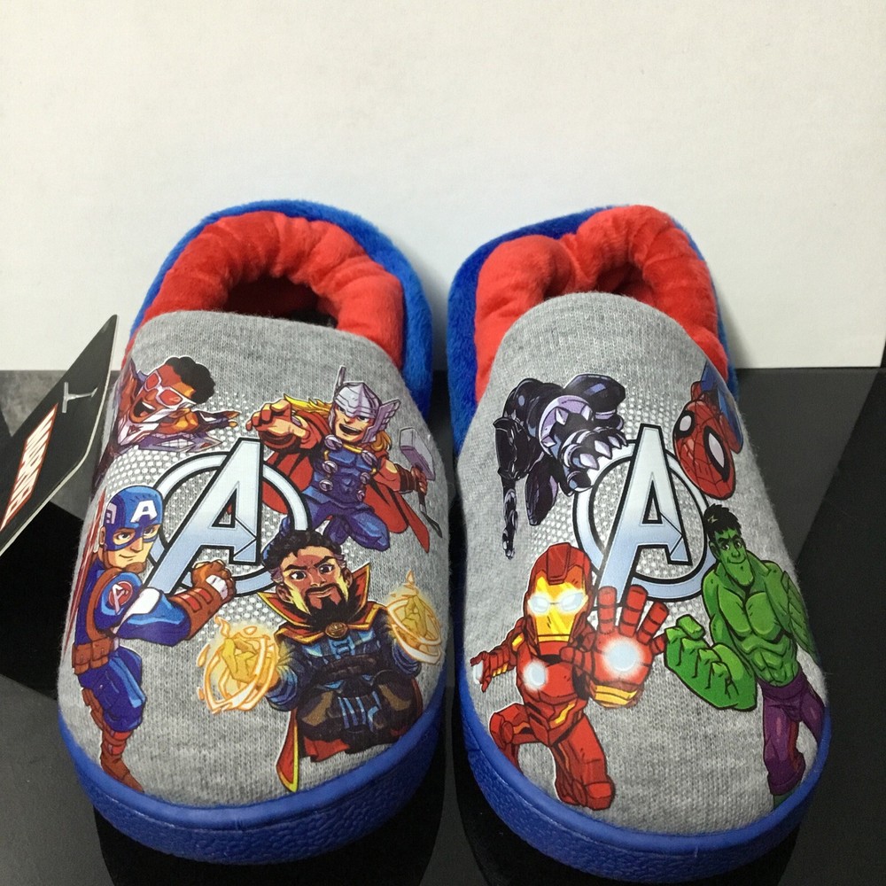 Marvel Super Hero Adventures Avengers Kids Slip On Slippers Size US 8 / EU 25