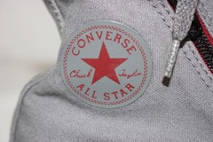 Converse CTAS Shoes Youth Junior 6 Double Zip High Top Gray Maroon