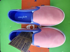 Oomphies Madison Pink Glitter Kids Slip-On Casual Shoes US 12Y. NEW