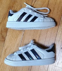 Adidas Superstar “Snake White Multi-color” (TD). Size: 5K. EUC.