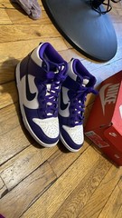Nike Dunk High Purple Midnight Navy White. Size: 5.5 Youth Or 6.5-7 Womens
