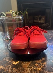 Vans Old School Kids Translucent Red Monochrome Sneakers – Size 1
