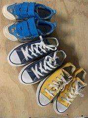 Converse Low Top Sneakers & Tom’s Cookie Monster Shoe Lot (size 13)