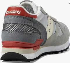 Saucony Shadow Original (Little Big Kid) Sneaker, Grey/Red, 4.5 US Unisex