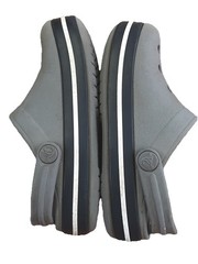Crocs Iconic Comfort Slip On Back Strap Gray Blue White Sandal Kids Size C 8