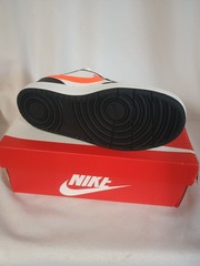 Nike Dunk Court Borough Low 2 GS White/Orange/Black Boys Size 6y NEW