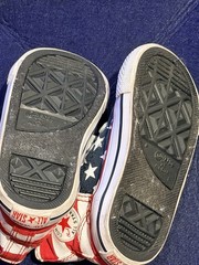 Converse All Star Patriotic High Top Canvas Sneakers Unisex Kids Size 6