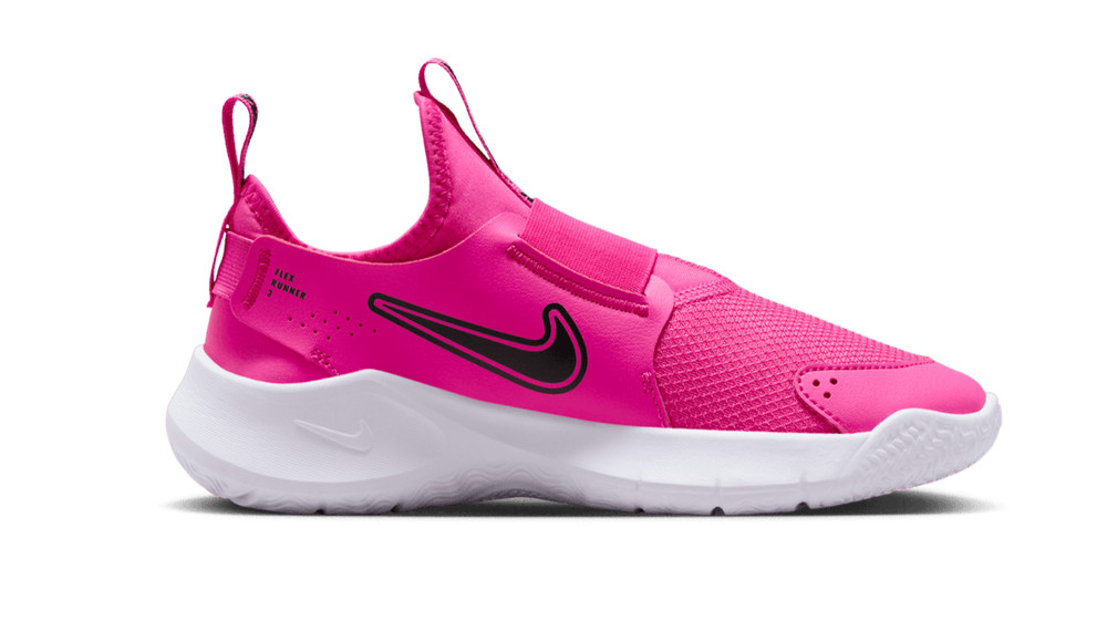NIKE FLEX RUNNER 3 (GS) Laser Fuchsia Black Kids Running Shoes NEW FN1294 602