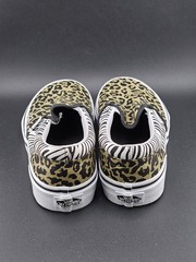 Vans Classic Slip On Kids Leopard/Zebra Print Shoes Junior Sz 4