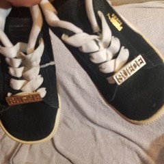 PUMA SUEDE CLASSICS – YOUTH SIZE 10C – B-BOY HIP HOP STYLE – THROWBACKS – BLACK