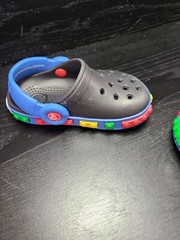 Crocs Classic Legos Black Slip On Clogs Baby Toddler Size C 4/5