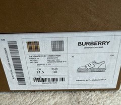 Burberry Unisex Kid’s Single Strap Sneaker Shoes Size EU:30 US:12.5