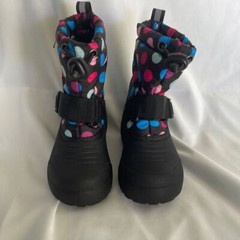 Northside Pink Purple Blue Polka Dot Adjustable Thinsulate Snow Winter Boots