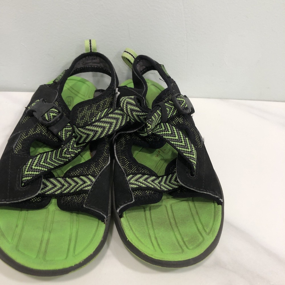 KEEN Beach Hiking Walking Waterproof Sandals Black Green Youth Sz 5