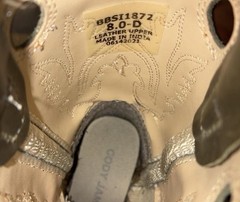 Kid’s Cody James Leather Cowboy Boots Size 8, Brown And Grey Square Toe