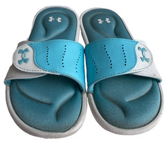 Under Armour Kids Ignite VII Blue/Gray Slide Sandal (Youth Boys or Girls Size 5)