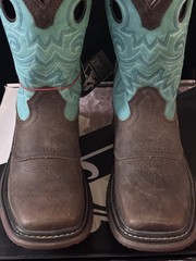 ROCKY Big Kids Ride FLX Boot 6.5 Teal Brown Girls Original New Box RKW0299Y