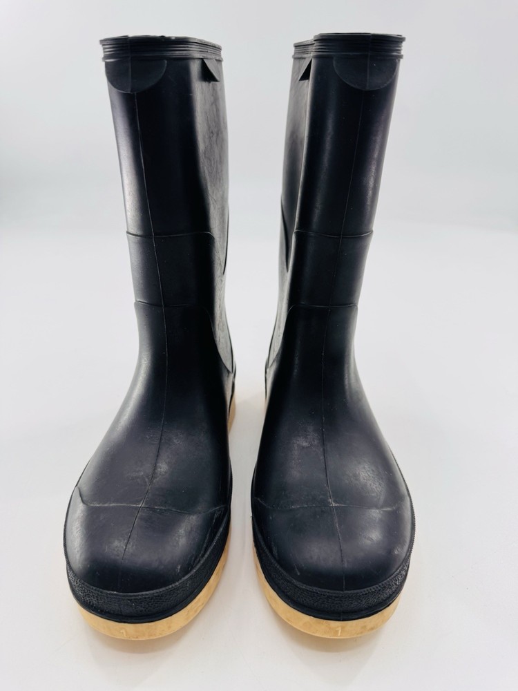 Rain Mud Boots Weather Stars Size 1 Youth Kids Blk Rubber Hunting Outdoors Fish