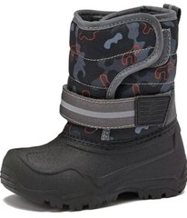 ❄️ ⭐ London Fog Dex Waterproof Snow Boots – Dark Grey Camo – Kids 6M (Unisex)