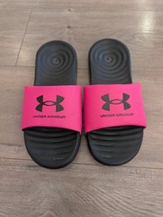 UNDER ARMOUR Ansa fixed strap kids slides Pink sz 5Y