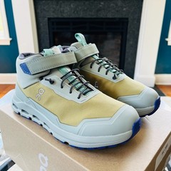 Sz 3K On Running Cloudhero Mid Waterproof Kid’s Shoes, safari/mineral