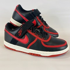 2006 NIKE VANDAL LOW LEATHER SHOES 4Y ANTHRACITE BLACK/VARSITY RED