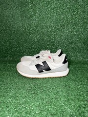New Balance 237 Kids Size 2Y White Black Slip On Shoes Walking Sneakers PH237CG