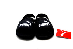 PUMA COOL CAT BACKSTRAP BX PS 384117-01 BLACK/WHITE LITTLE KIDS SANDAL