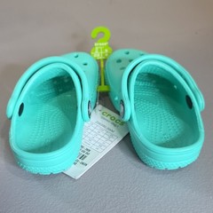 Crocs Classic Clog Unisex Kids Turquoise Slip-On Logo Strap Sandal US 6