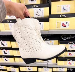 art class White Studded Bootie Unisex Kids US 13 Faux Leather Block Heel