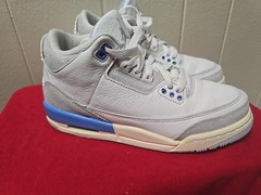 Jordan Air Jordan 3 Retro GS White Blue Unisex 6.5 y 8 womans great condition