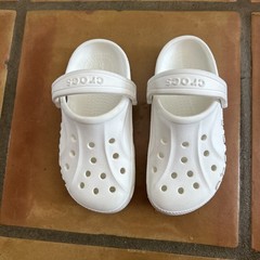 Crocs Baya Clogs Little Kids White Strap Slip On Comfort Clogs Sz 12