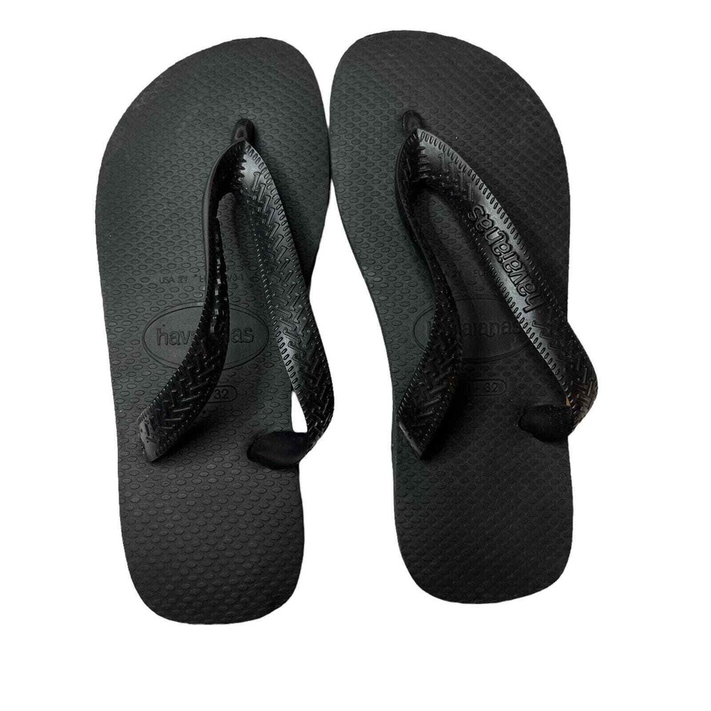 Havaianas Black Flip Flop Sandal Size 31-32 / US 13-1
