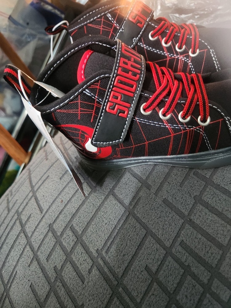 Marvel Spider-Man Unisex Kids High Top Lace-Up Sneakers Black/Red US 11