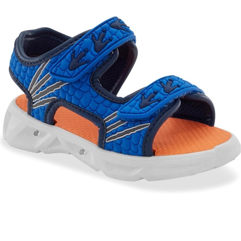 Carter’s Unisex – Toddler Tanis Sandal – Blue/Orange – Light Up (CS25M07B)