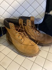 Timberland 6 Inch Classic Boots Unisex Sz 5.5 Brown Camel Lace Up Combat