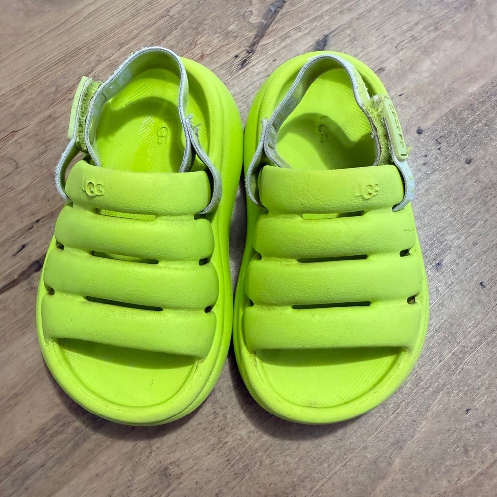UGG Sport Yeah Slides Slingback Sandals Shoes Key Lime Toddler 7