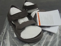 New Crocs Swiftwater Expedition Sandal Childs 10 Espresso/Khaki