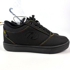 NWOT Heelys Pro 20 Rainbow Stitch Unisex Youth Sz 4 Black Roller Skate Shoes SEE