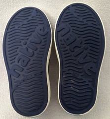 NATIVE Jefferson Shoe Regatta Blue Shell White Kids C8 Slip-on Waterproof $40