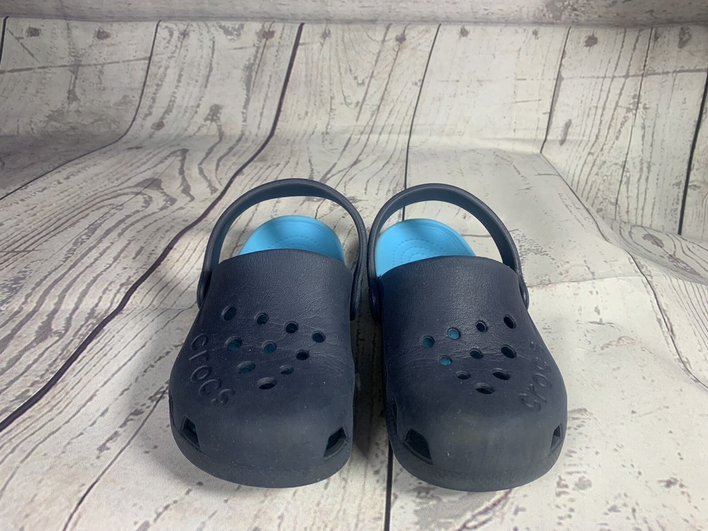 Crocs kids size c11 classic electro clogs blue