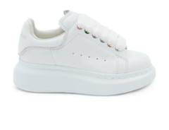 Alexander McQueen Designer Sneakers Shoes Kids Children Size 13.5 31C $350 White