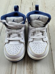 Air Jordan 1 Mid Se TD White Sail Industrial Blue FN7537-141 – Size 5C Toddler