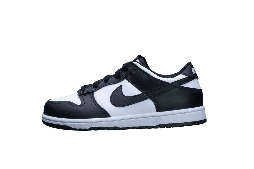 BOYS GRADE SCHOOL NIKE DUNK LOW BIG_WHITE/BLACK-WHITE CW1590-100-SIZE 6