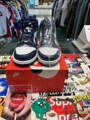 Nike Dunk High Championship Navy Leather Athletic Shoes Sz 6.5 Youth DB2179-104