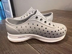 NATIVE Robbie Light Gray Sugarlite Slip-On Play Water Sneakers Shoes Youth C 7