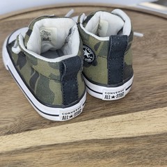 Converse All Star Chuck Taylor Toddler Camo Green Hightop Shoes size 4 Sneaker