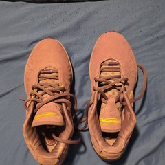 Nike Zoom Suede Brown Yellow Purple Low Top Athletic Shoes Kids 6Y
