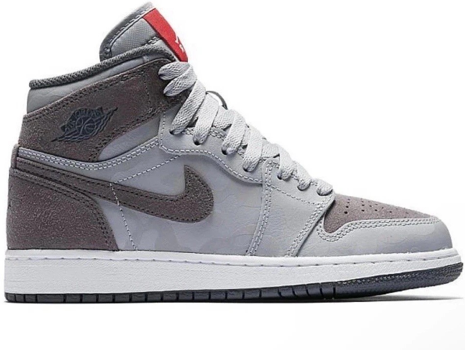 NEW Jordan 1 Retro High Prem BG Wolf Grey 3M Premium RARE 822858-027 Size 7