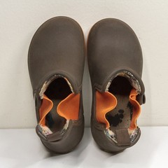 CROCS Rain Boots Waterproof Rubber Chelsea Style Pull On Brown Orange Kids C10